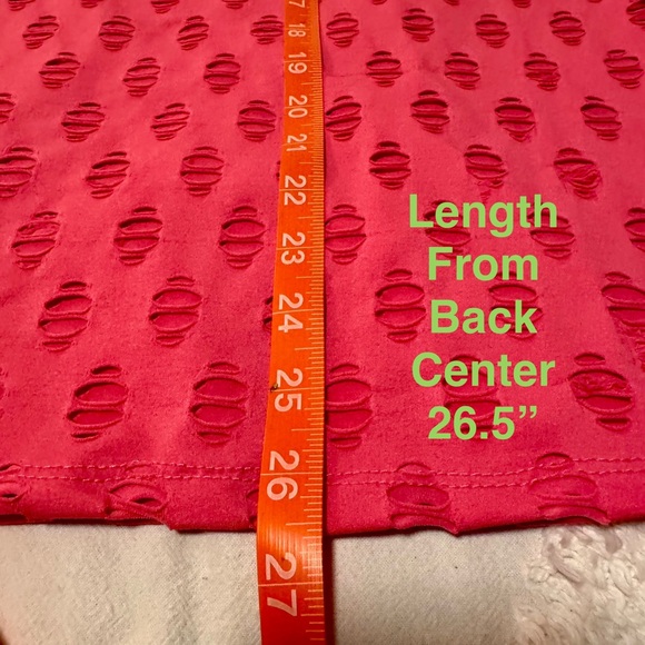 POSH by V Perforated High-Neck Pink Long Sleeve‎ Stretch-jersey Top - Picture 13 of 13